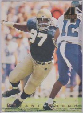 Bryant Young #57 Football Cards 1994 Classic 4 Sports Tri Cards