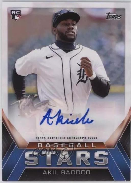 Akil Baddoo #BSA-AB Baseball Cards 2021 Topps Update Baseball Stars Autographs