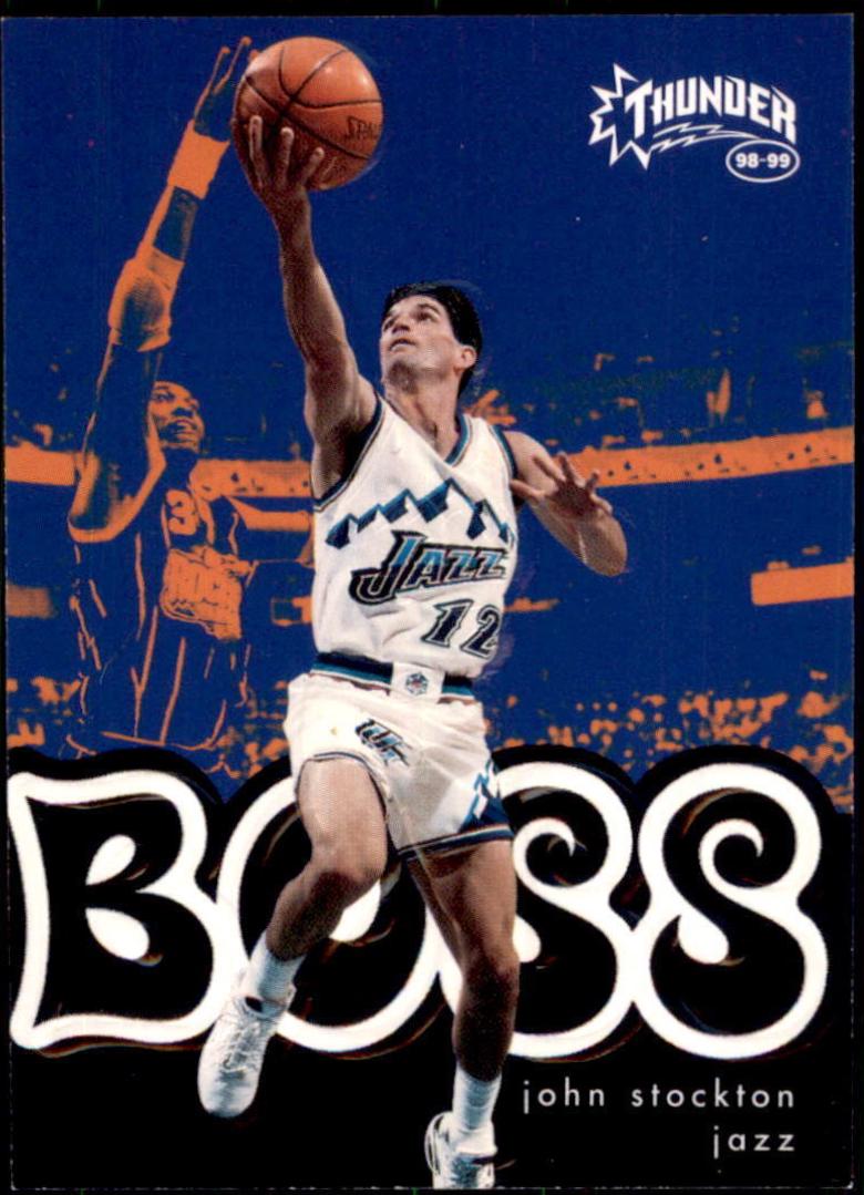 John Stockton #17 Basketball Cards 1998 Skybox Thunder Boss