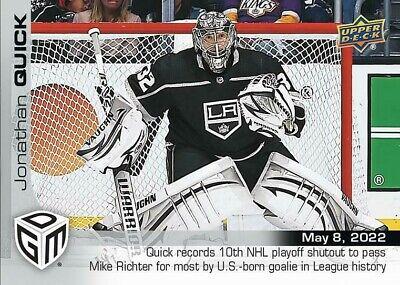 Jonathan Quick #92 2021 Upper Deck Game Dated Moments Hockey
