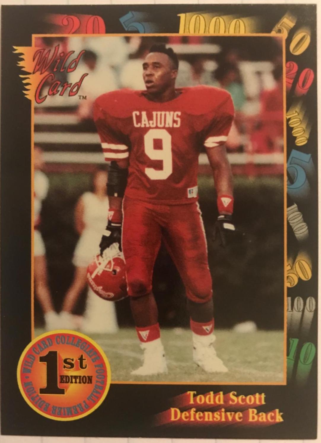 Todd Scott #156 Football Cards 1991 Wild Card College Draft Picks