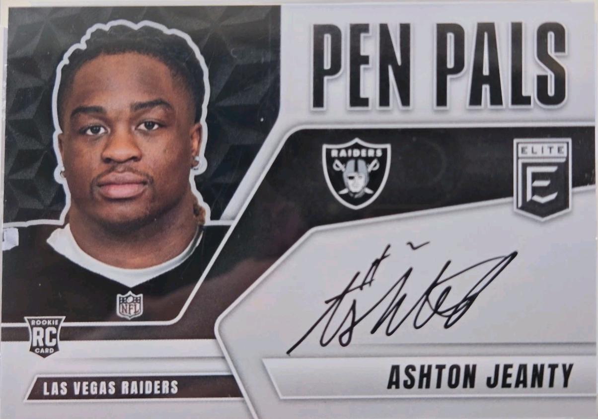 Ashton Jeanty #PP-AJE 2025 Panini Donruss Elite Pen Pals Horizontal Football