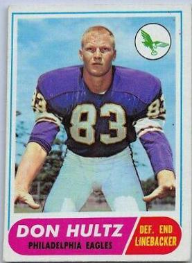 Don Hultz #6 Football Cards 1968 Topps