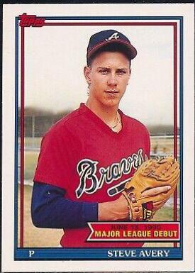 Steve Avery #6 Baseball Cards 1991 Topps '90 M.L. Debut