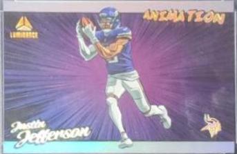 Justin Jefferson #ANI-15 Football Cards 2023 Panini Luminance Animation