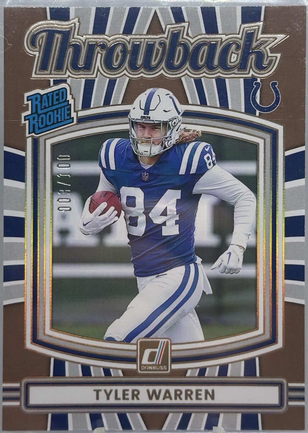 Tyler Warren [Studio Series] #12 Prices | 2025 Panini Donruss Rated ...