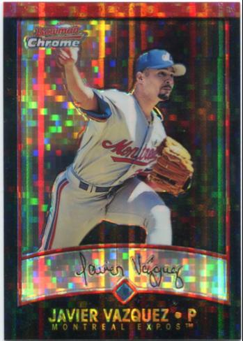 Javier Vazquez #15 Baseball Cards 2001 Bowman Chrome