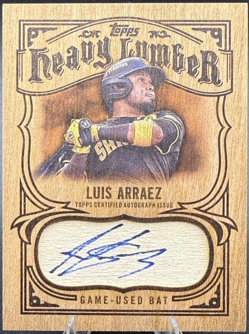 Luis Arraez #HLAR-LA 2026 Topps Series 2 Heavy Lumber Autograph Relic Baseball