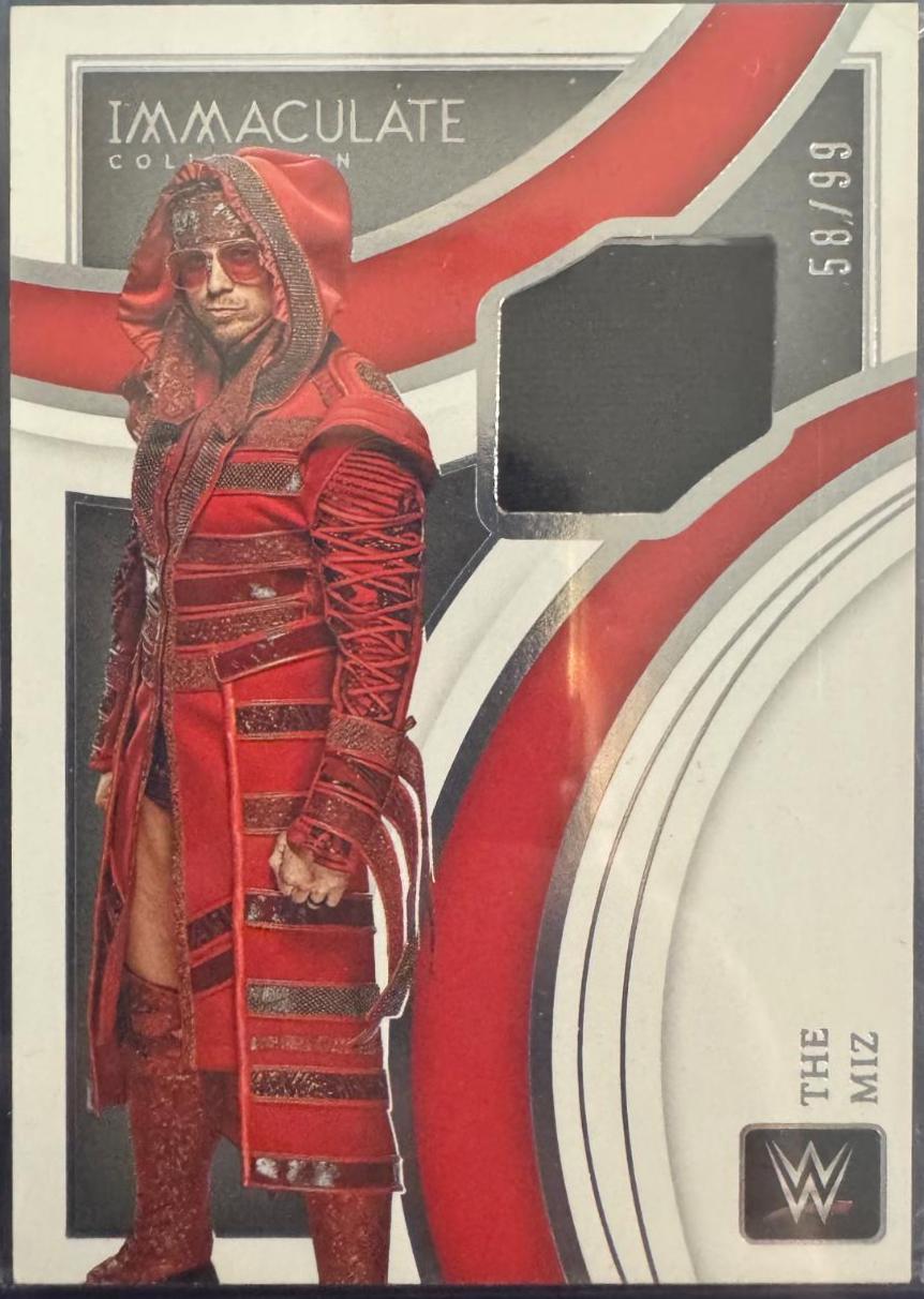 The Miz #SS-MIZ Wrestling Cards 2022 Panini Immaculate WWE Superstar Swatches