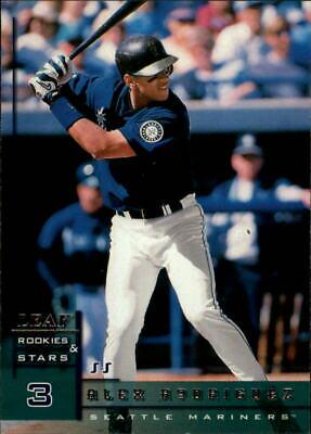 Alex Rodriguez #29 Baseball Cards 1998 Leaf Rookies & Stars