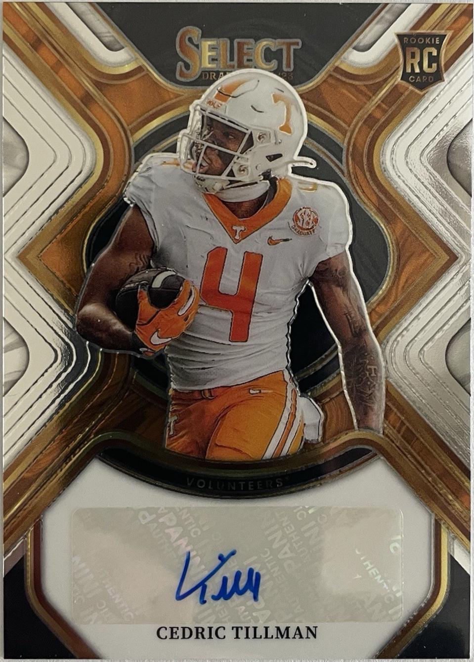 Cedric Tillman #RS-CTI 2023 Panini Select Draft Picks Rookie Signatures Football