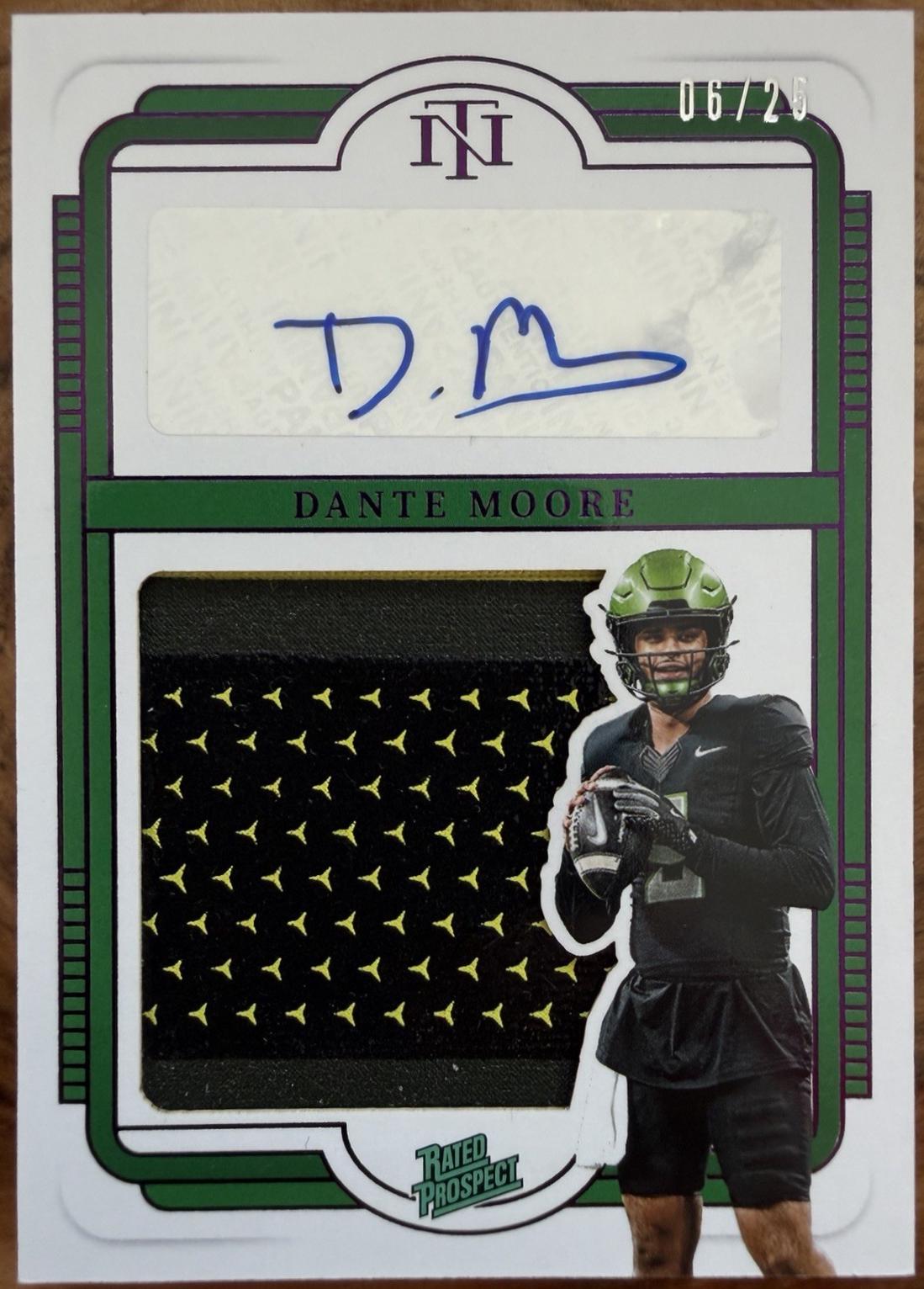 Dante Moore #135 2025 Panini National Treasures Collegiate Football