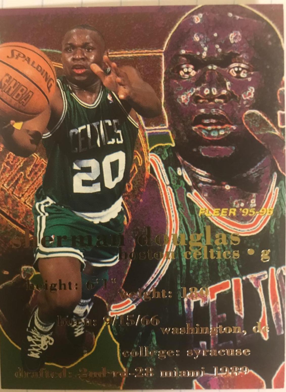 Sherman Douglas #9 Basketball Cards 1995 Fleer