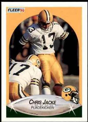Chris Jacke #173 Football Cards 1990 Fleer