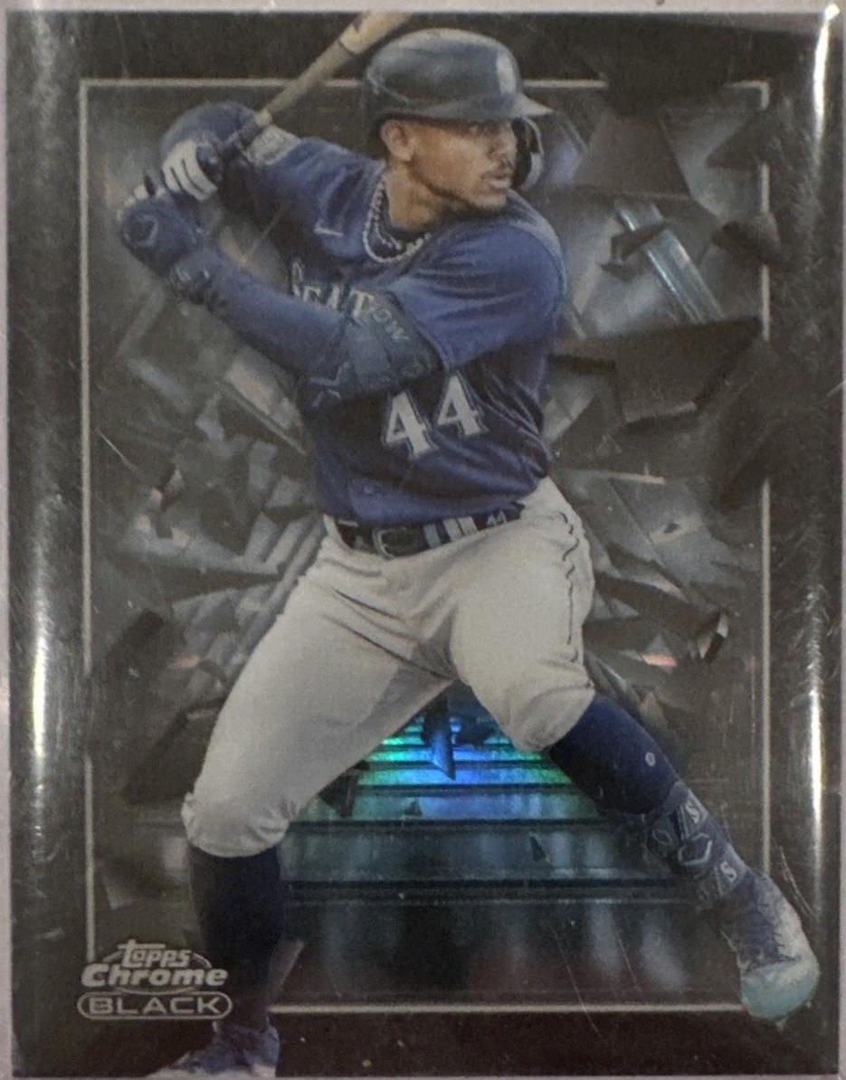 Julio Rodriguez #DOD-5 Baseball Cards 2024 Topps Chrome Black Depth of Darkness