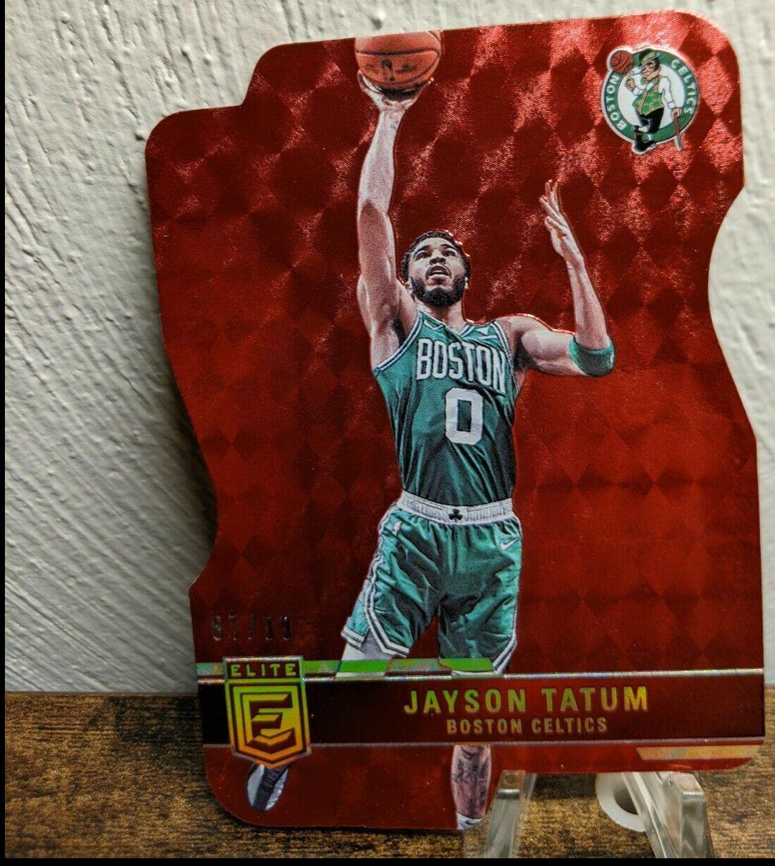 Jayson Tatum #50 Basketball Cards 2021 Panini Donruss Elite
