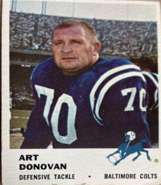 Art Donovan #39 Football Cards 1961 Fleer