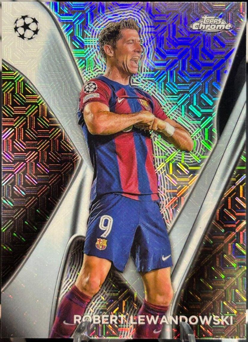 Robert Lewandowski #MJ-10 Soccer Cards 2023 Topps UEFA Club Mojo