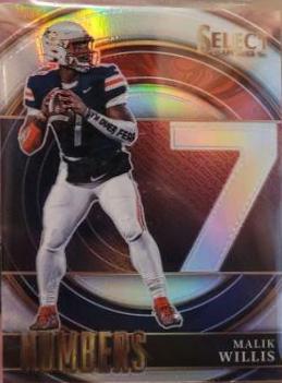 Malik Willis #SNMW Football Cards 2022 Panini Select Draft Picks Numbers