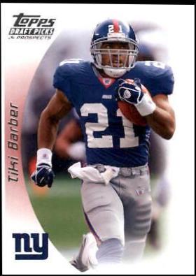 Tiki Barber #9 Football Cards 2005 Topps Draft Picks & Prospects
