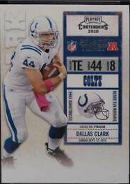 Dallas Clark #40 Football Cards 2010 Playoff Contenders