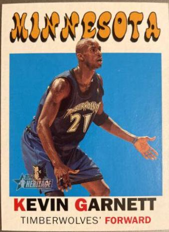 Kevin Garnett #17 Basketball Cards 2000 Topps Heritage