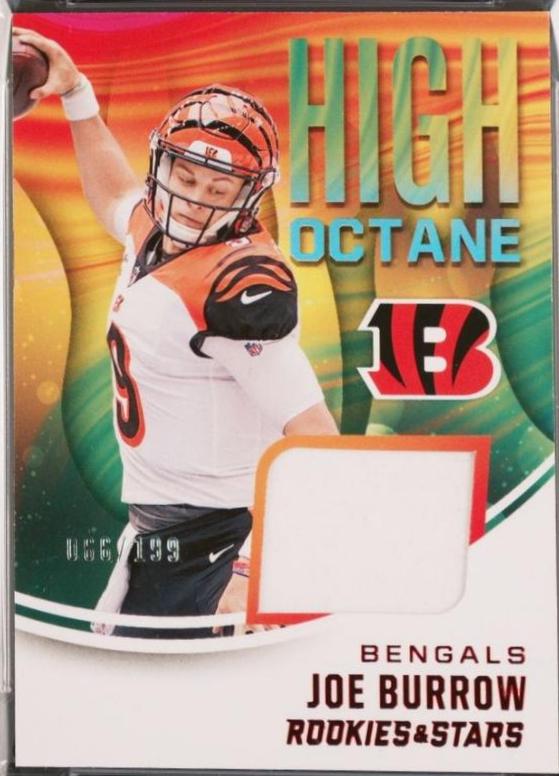 2021 panini rookies & stars Joe Burrow High Octane Memorabilia #HM-20 Football Cards 2021 Panini Rookies and Stars