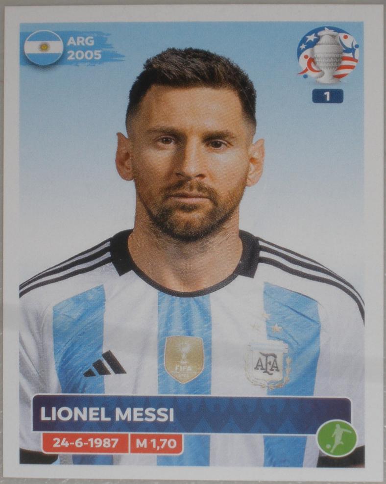 Lionel Messi #ARG19 Soccer Cards 2024 Panini Copa America Sticker