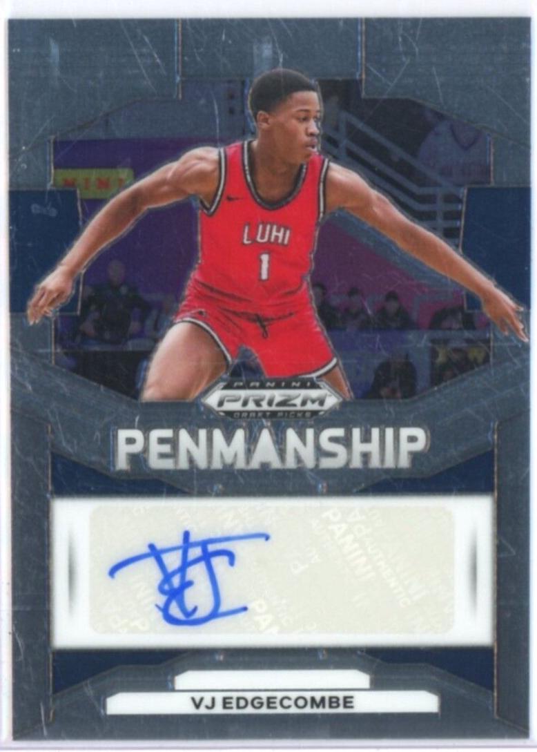 VJ Edgecombe #P-VGE Basketball Cards 2024 Prizm Draft Picks Penmanship