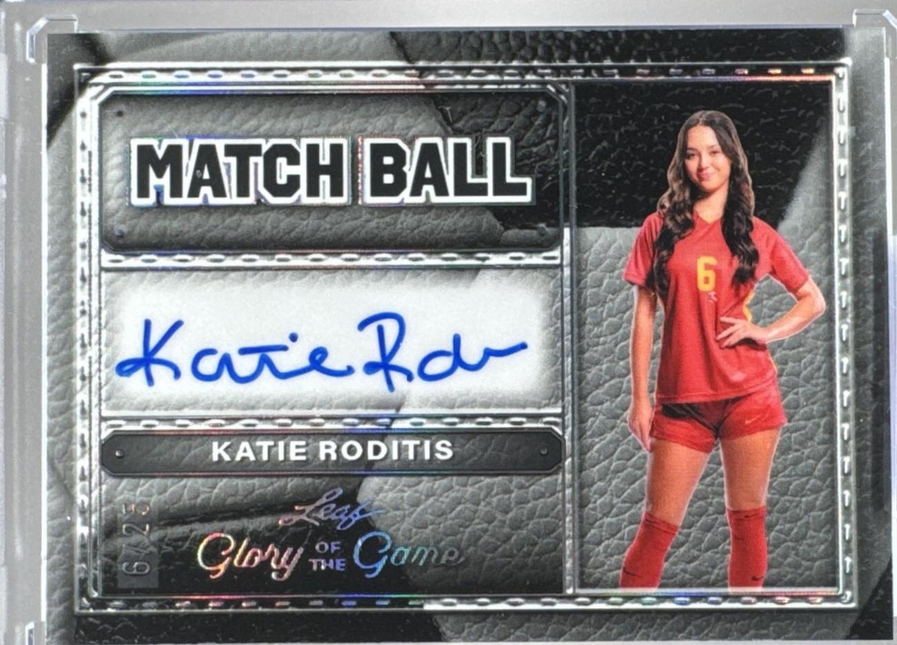 Katie Roditis #MB-KR1 2026 Leaf Glory Of The Game Match Ball Autograph Soccer