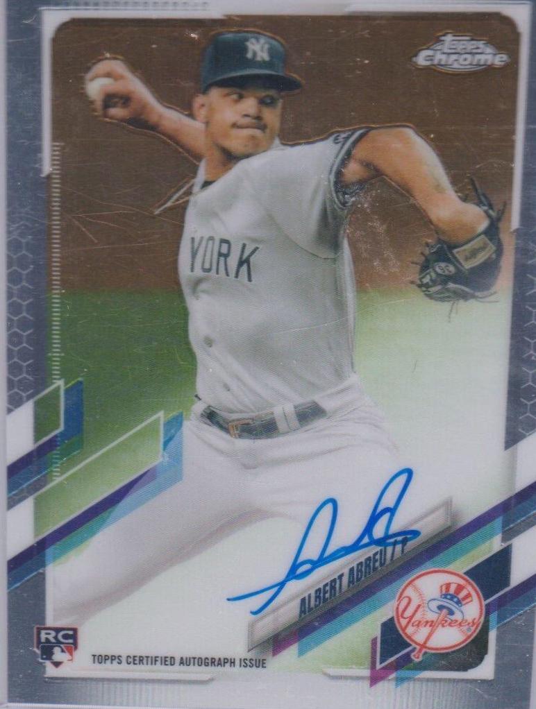 Albert Abreu #RA-AA Baseball Cards 2021 Topps Chrome Rookie Autographs