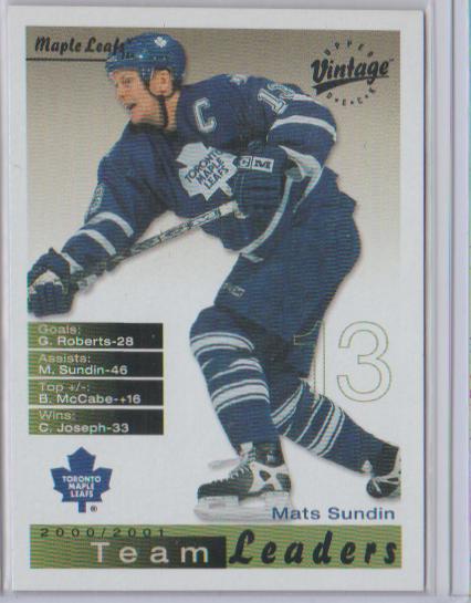 Mats Sundin #242 2001-02 Upper Deck Vintage Hockey