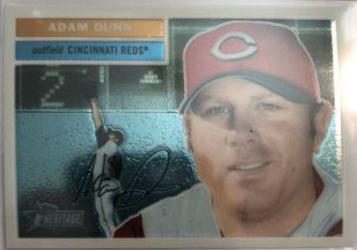 Adam Dunn #24 Baseball Cards 2005 Topps Heritage Chrome