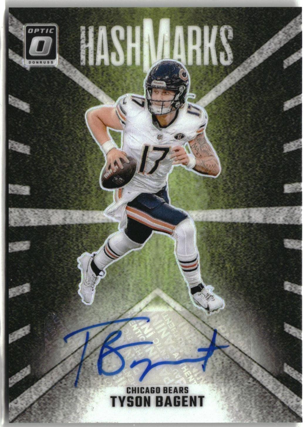 Tyson Bagent #4 Football Cards 2024 Panini Donruss Optic Hash Marks
