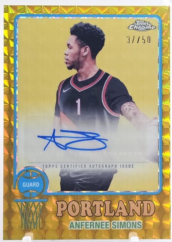 Anfernee Simons [Gold Geometric Refractor] #73TA-AS