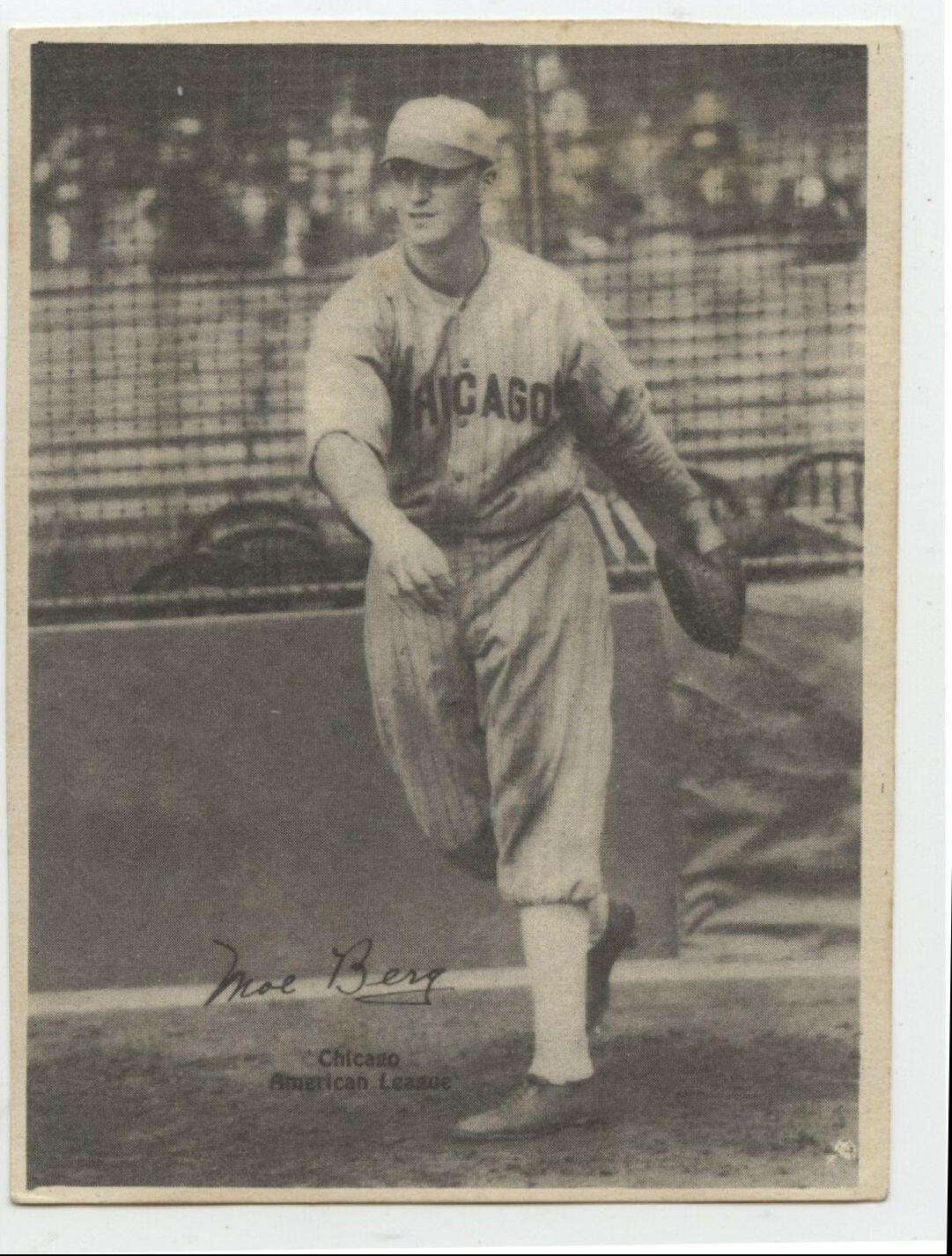 Moe Berg Baseball Cards 1929 R316 Kashin Publications