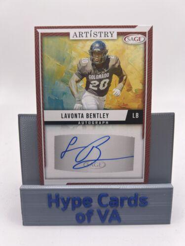 LaVonta Bentley #ART-LB 2024 Sage Artistry Autograph Football