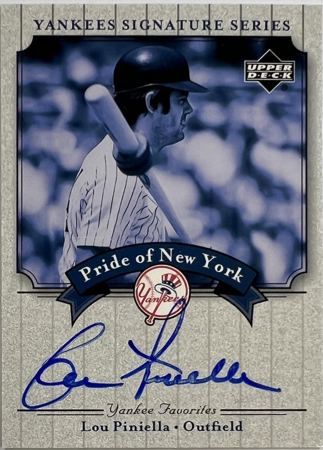 Lou Piniella #PN-LP 2003 Upper Deck Yankees Signature Series Pride Of Ny Autograph Baseball