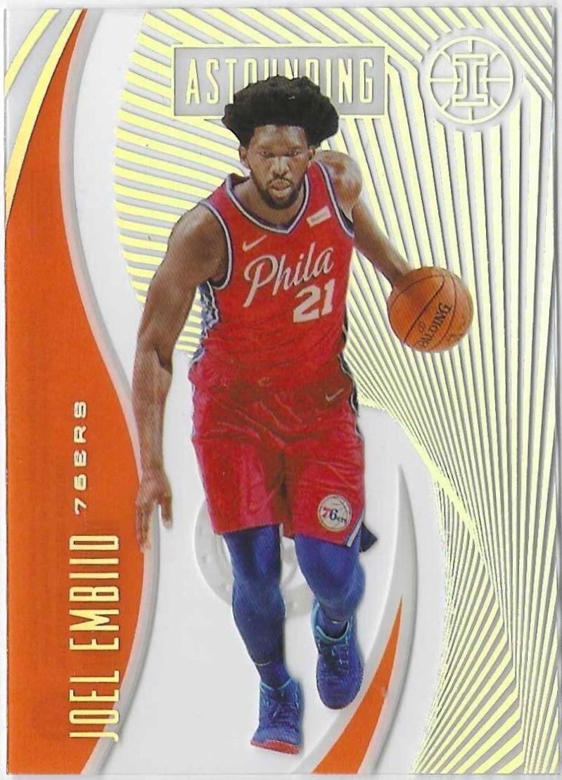 Joel Embiid #7 Basketball Cards 2019 Panini Illusions Astounding