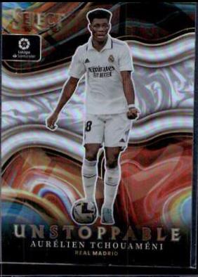 Aurelien Tchouameni #16 Soccer Cards 2022 Panini Select La Liga Unstoppable