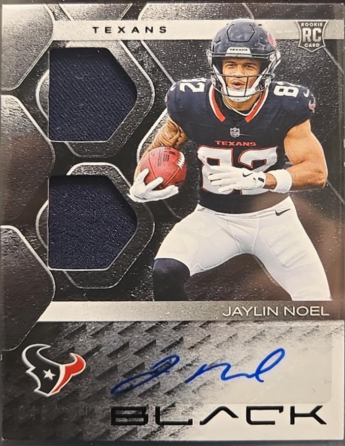 Jaylin Noel #16 2025 Panini Black Football Rookie Patch Autographs