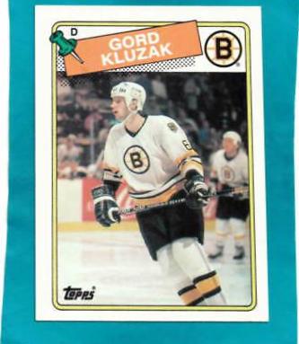 Gord Kluzak #23 Hockey Cards 1988 Topps