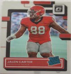 Jalen Carter #2 Football Cards 2023 Panini Chronicles Draft Picks Donruss Optic Rated Rookie