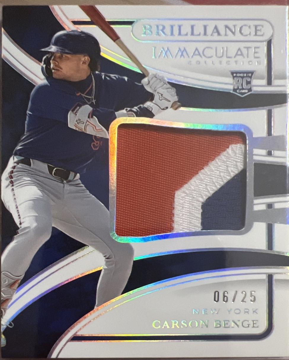Carson Benge #20 2026 Panini Immaculate Brilliance Memorabilia Baseball