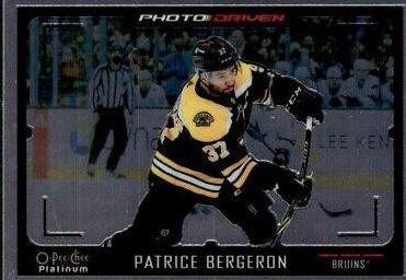 Patrice Bergeron #PD-1 Hockey Cards 2021 O-Pee-Chee Platinum Photo Driven