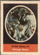 Bill Staley Football Cards 1972 Sunoco Stamps