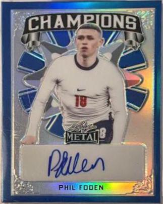 Phil Foden #C-PF1 Soccer Cards 2022 Leaf Metal Champions Autographs