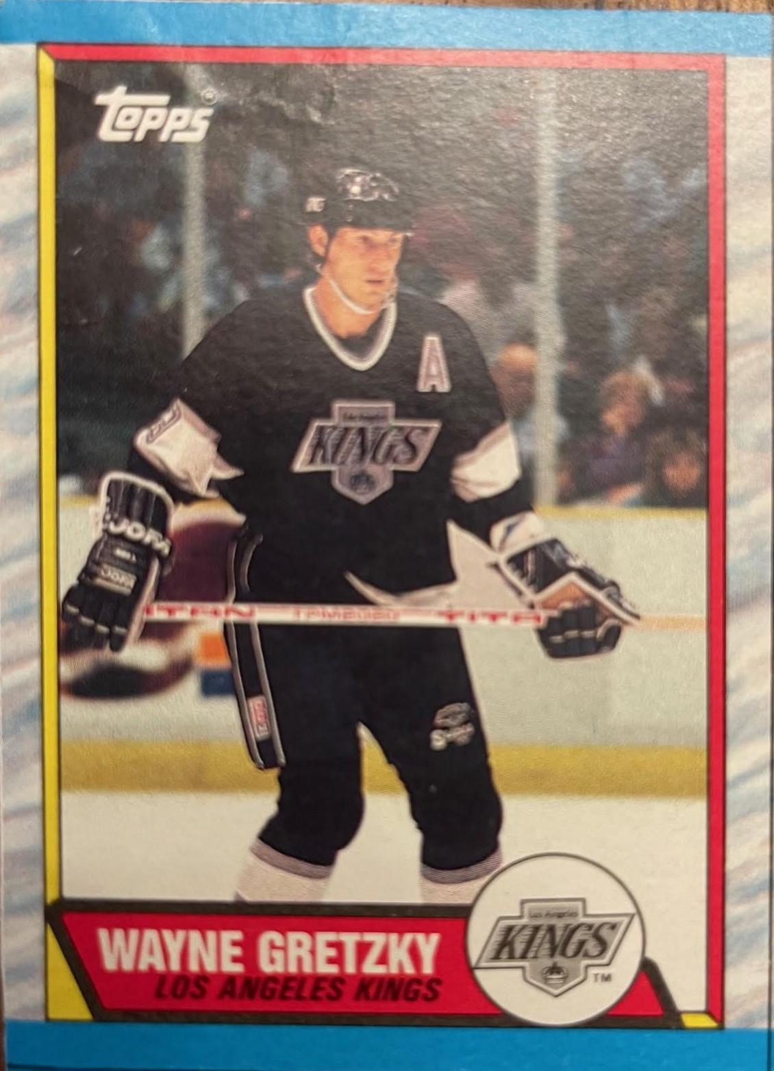 Wayne Gretzky #E Hockey Cards 1989 Topps Box Bottoms Hand Cut