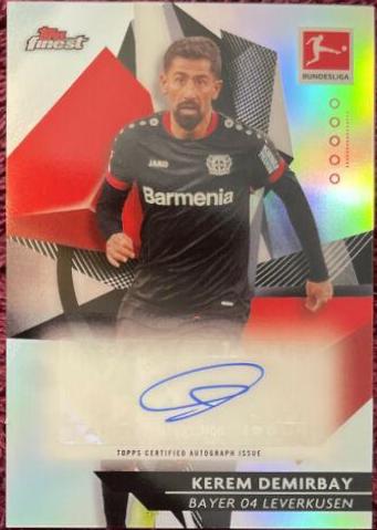 Kerem Demirbay #BCA-KD 2020 Topps Finest Bundesliga Autographs Soccer