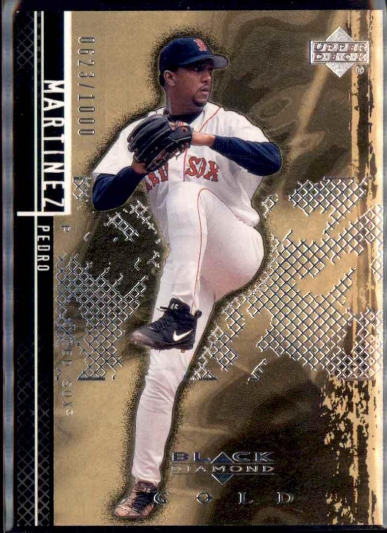 Pedro Martinez #24 Baseball Cards 2000 U.D. Black Diamond Rookie Edition Gold